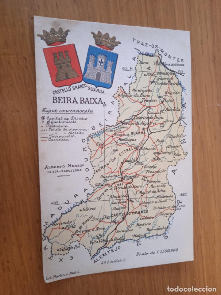 Postales: Beira Baixa, Portugal. Mapa
