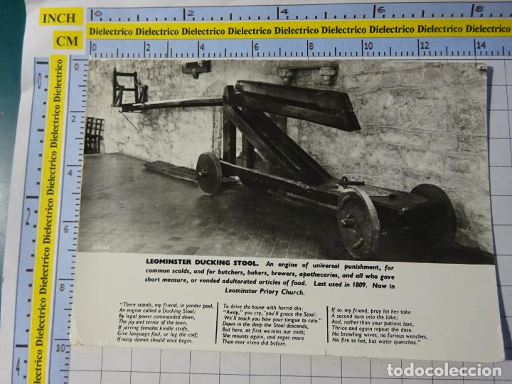 Postais: POSTAL DE REINO UNIDO. LEOMINSTER DUCKING STOOL. ELEMENTO CASTIGO ESCARNIO P&Uacute;BLICO. 223