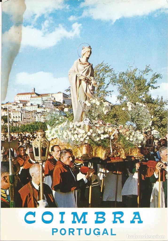 Postais: [POSTAL] Procesi&oacute;n de las fiestas de la Reina Isabel. Coimbra. Portugal (sin circular, manchada)