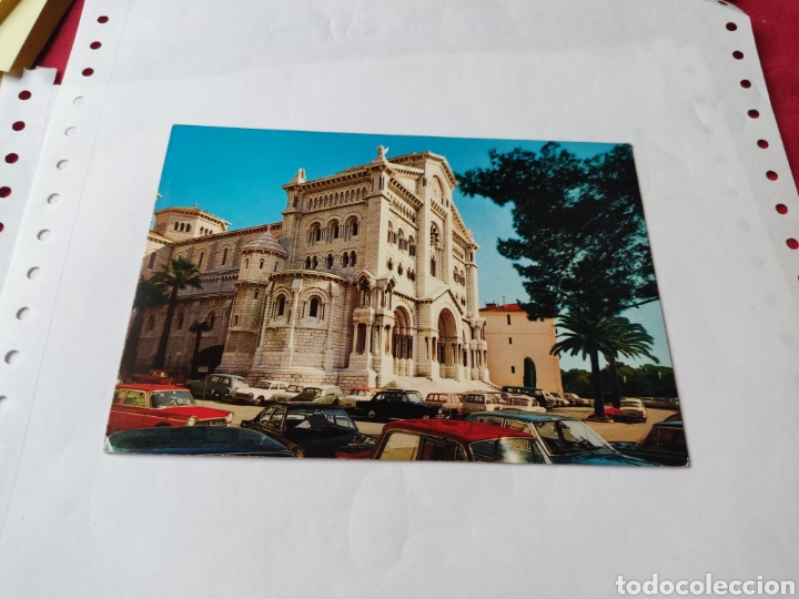 Postales: Postal M&oacute;naco catedral y coches - Foto 1
