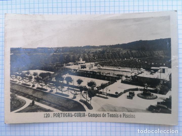 Postkarten: POSTAL PORTUGAL 120 CURIA, - CAMPOS DE TENNIS E PISCINA, ESCRITA 1935, EDITOR ALEXANDRE D'ALMEIDA