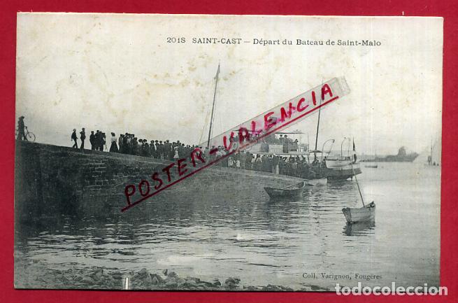 Postkarten: POSTAL FRANCIA SAINT CAST BATEAU SAINT MALO P87875 B