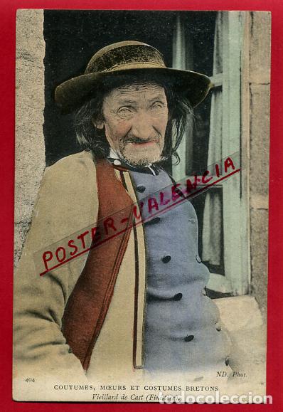 Postkarten: POSTAL FRANCIA COSTUMES BRETOS VIEILLARD P87877 B