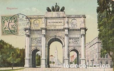 Postales: Alemania & Marcofilia, Munique, Siegestor, S&atilde;o Vicente, Cabo Verde &Aacute;frica portuguesa 1910 (6688)