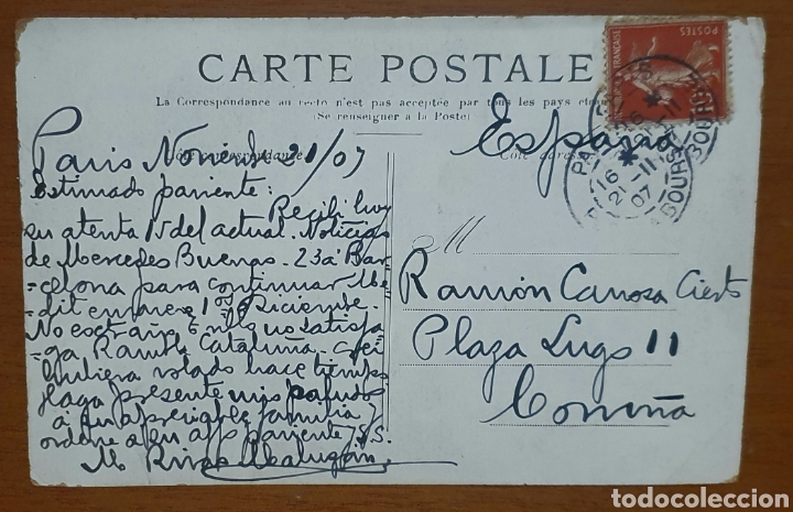 Postales: POSTAL. PAR&Iacute;S - LA PLACE DE LA CONCORDE - Foto 2