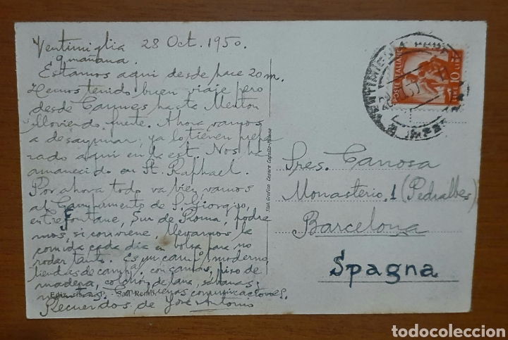 Postales: POSTAL. VENTIMIGLIA - VIA RUFFINI - Foto 2