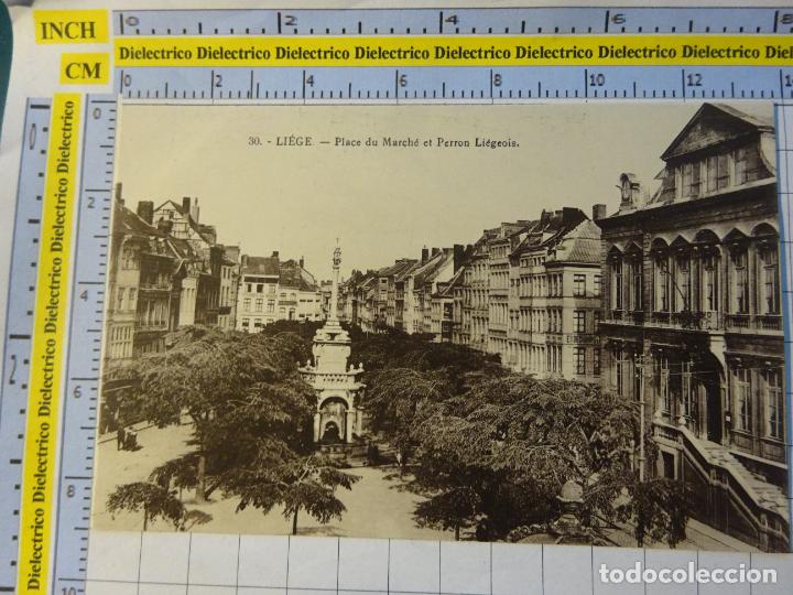 Cartoline: ANTIGUA POSTAL DE B&Eacute;LGICA. LIEJA LI&Egrave;GE PLACE DU MARCH&Eacute; ET PERRON LI&Eacute;GEOIS 383