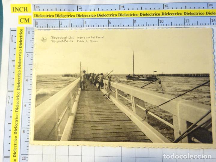 Cartes Postales: ANTIGUA POSTAL DE B&Eacute;LGICA. NIEUPORT BAINS ENTR&Eacute;E DU CHENAL. PESCADORES MUELLE. 335