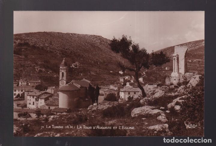 Postales: Francia-06- La Turbie. *La Tour d&acute;Auguste et l&acute;&Eacute;glise* Nueva.
