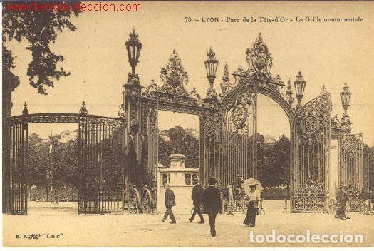 Postcards: Lyon.- Parc de la T&egrave;te-d'Or - La Grille monumentale