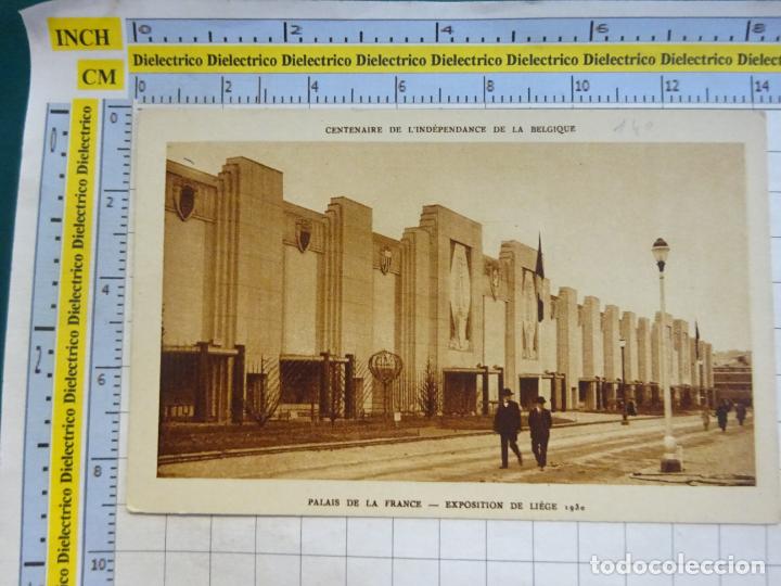 Cartes Postales: ANTIGUA POSTAL DE B&Eacute;LGICA. EXPOSICI&Oacute;N DE LIEJA DE 1930 PABELL&Oacute;N FRANCIA. 2327