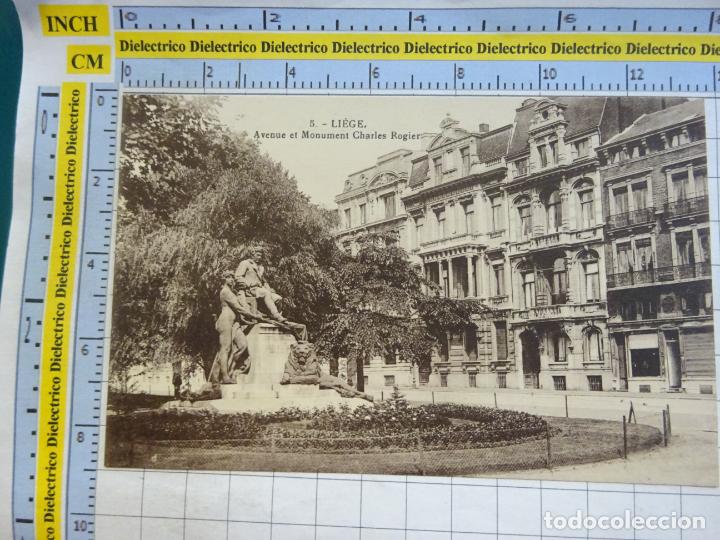 Cartes Postales: ANTIGUA POSTAL DE B&Eacute;LGICA. LIEJA LI&Eacute;GE AVENUE ET MONUMENT CHARLES ROGIER. 2338