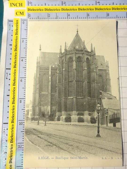 Cartoline: ANTIGUA POSTAL DE B&Eacute;LGICA. SIGLO XIX - 1905. LIEJA LIEGE BAS&Iacute;LICA DE SAN MART&Iacute;N. 2404