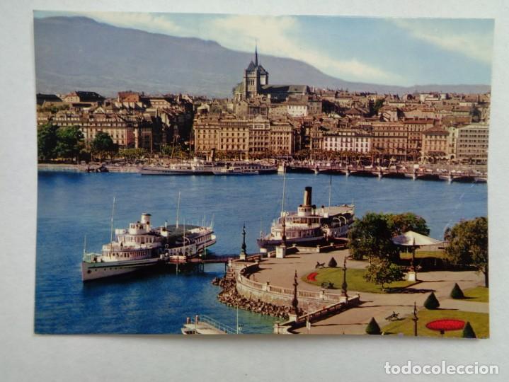 Postkarten: POSTAL DE GINEBRA ( GENEVE , SUIZA ): PUERTO, BRACOS, ETC . A&Ntilde;OS 60