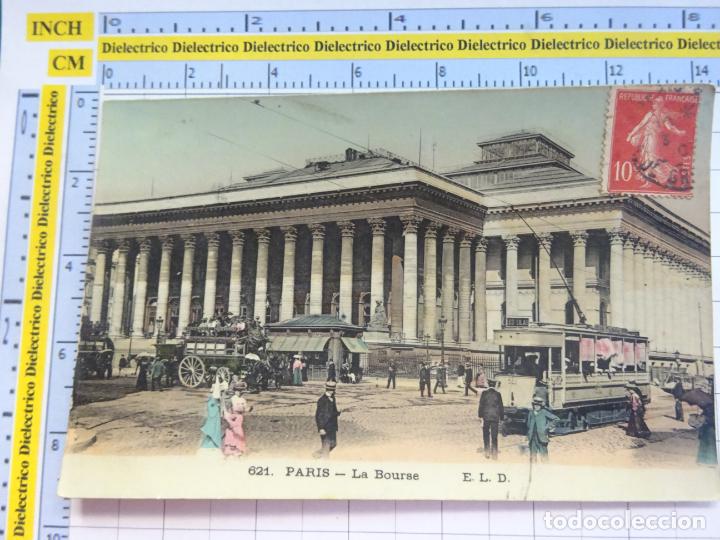 Cartoline: ANTIGUA POSTAL DE FRANCIA. PARIS LA BOURSE TRANV&Iacute;A 2479
