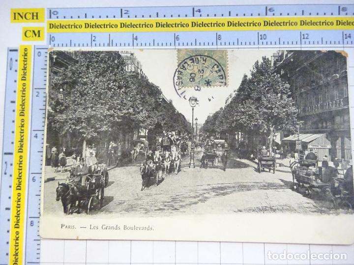 Postkarten: ANTIGUA POSTAL DE FRANCIA. PARIS LES GRANDS BOULEVARDS. CARRUAJES CABALLOS. 2488