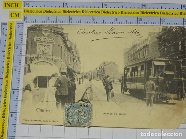 Cartes Postales: ANTIGUA POSTAL DE B&Eacute;LGICA. CHARLEROI AVENUE DU VIADUC TRANV&Iacute;A. 301