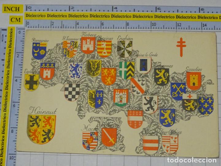 Postais: ANTIGUA POSTAL DE B&Eacute;LGICA. BLASONES ARMORIAL REGIONES BELGAS HAINAUT. 385