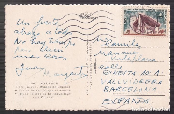 Postales: Francia-26- Valence. Circulada 1965. - Foto 2