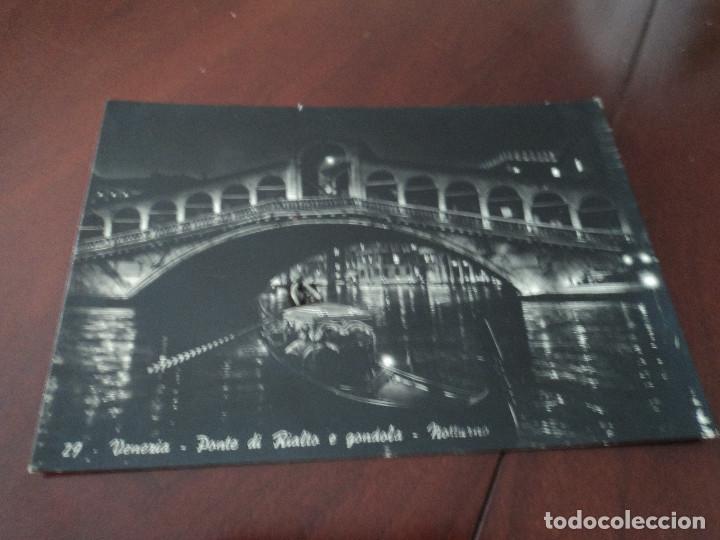 Cartes Postales: 29 venezia, ponte de rialto e gondola, notturno, ediz. ardo