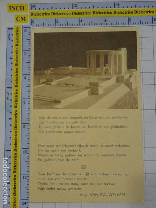 Cartes Postales: ANTIGUA POSTAL DE B&Eacute;LGICA. YPRES YPER. MONUMENTO REY ALBERT. 95