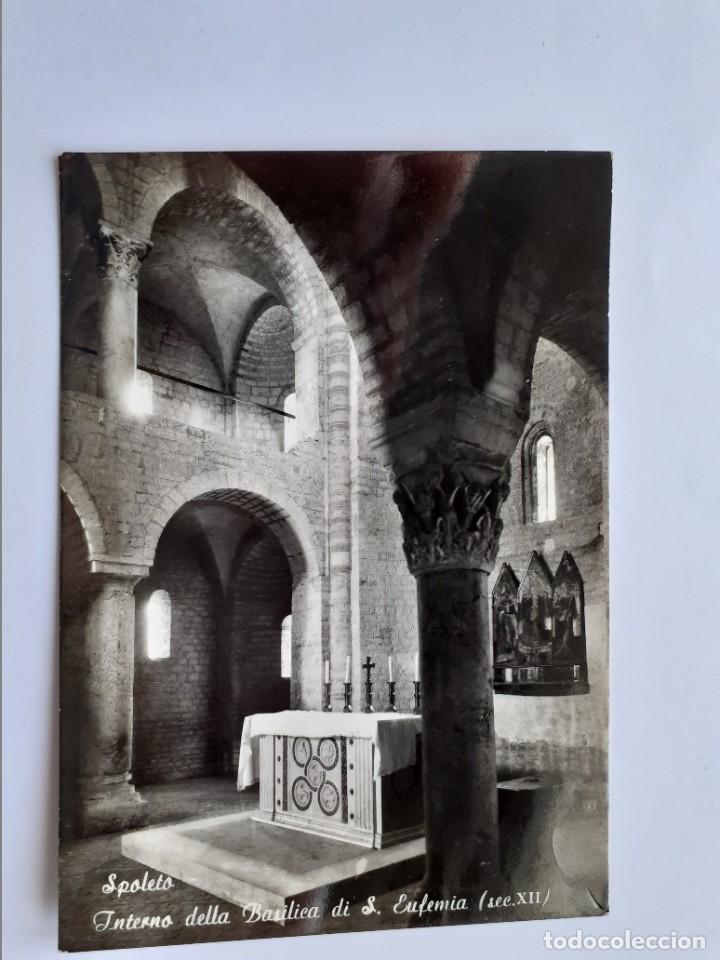 Cartes Postales: POSTAL - SPOLETO - INTERIOR DE LA BAS&Iacute;LICA DE S. EUFEMIA - S/C