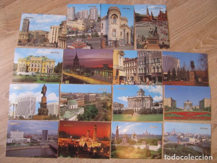 Postales: 16 POSTALES DE MOSCU. ED. PLAKAT. 1989. RUSIA, URSS.