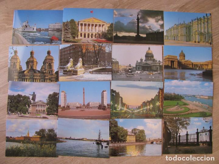 Postales: 16 POSTALES DE LENINGRADO, SAN PETERSBURGO. RUSIA, URSS. ED. PLNETA. 1987.