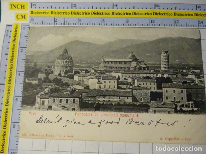 Cartes Postales: ANTIGUA POSTAL DE ITALIA. SIGLO XIX - 1905. PISA PANORAMA COI PRINCIPALI MONUMENTI. 446