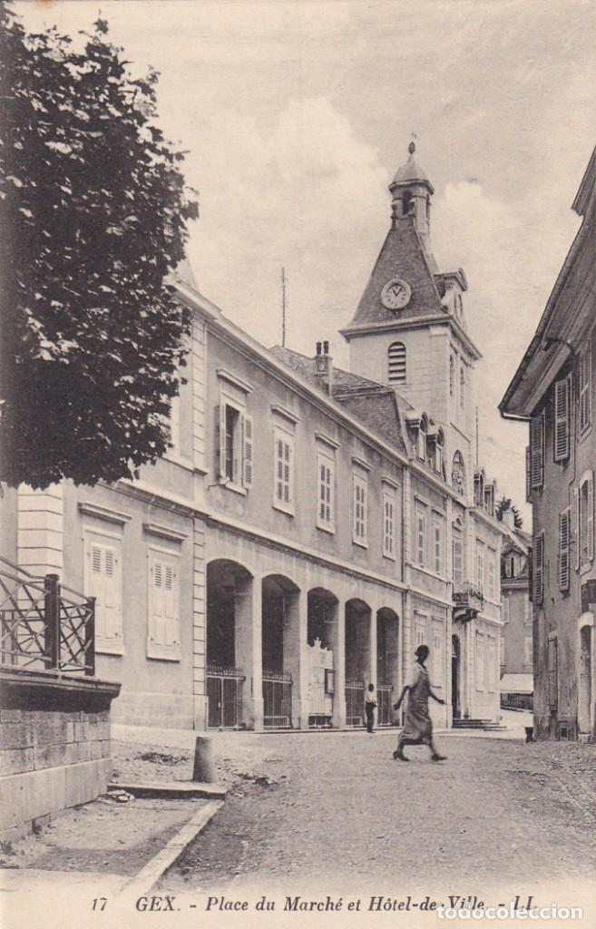 Postales: 17 Gex - Place du March&eacute; et H&ocirc;tel-de-Ville / Ll.