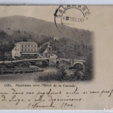 Postales: COO (BÉLGICA) PANORAMA AVEC L'HOTEL DE LA CADCADE. CIRCA 1900. Lote 361770125