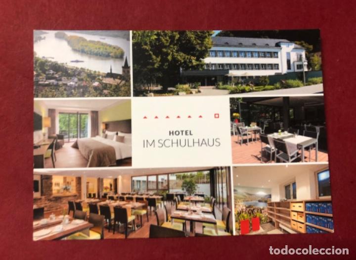Postales: TARJETA POSTAL PUBLICITARIA HOTEL IM SCHULHAUS, LORCH, REGION RIN MEDIO, ALEMANIA
