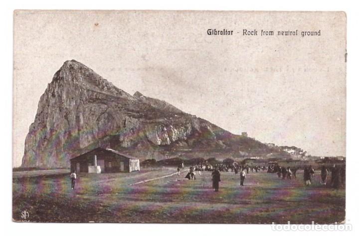 Postales: GIBRALTAR // ROCK FROM NEUTRAL GROUND // 1930 - Foto 1