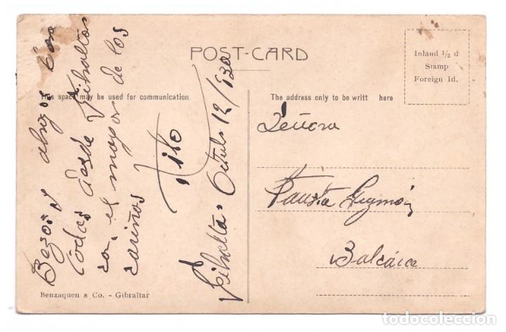Postales: GIBRALTAR // ROCK FROM NEUTRAL GROUND // 1930 - Foto 2