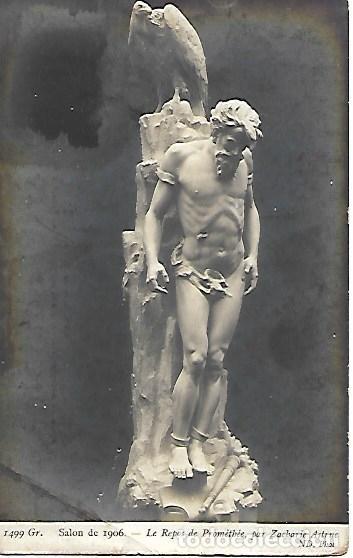 Postales: SALON DE 1906 - LE REPOS DE PROM&Egrave;TH&Eacute;E, PAR ZACHARIE ASTRUC