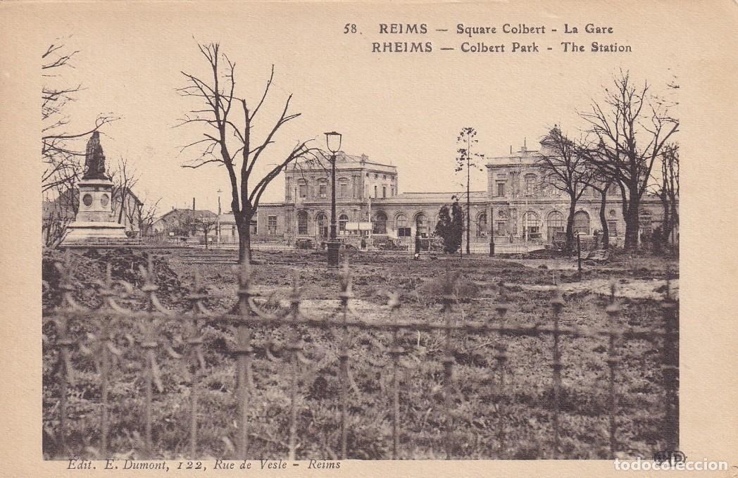 Postales: 58 Reims / Square Colbert - La Gare - Foto 1