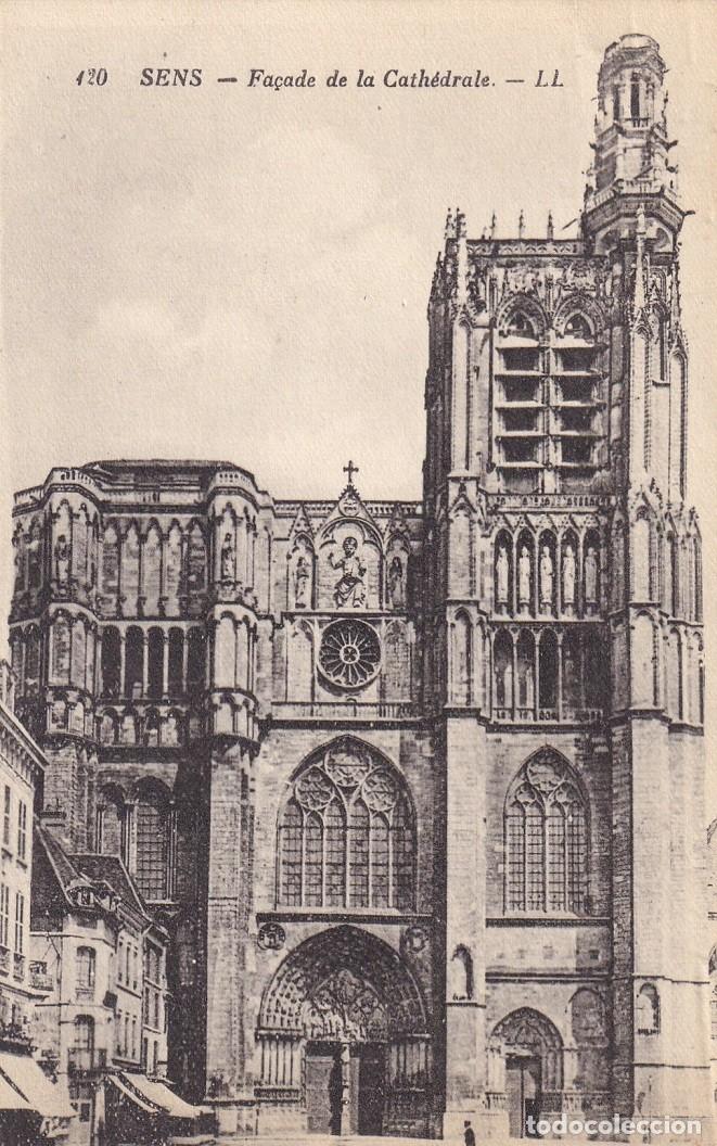 Postales: 120 Sens - Fa&ccedil;ade de la Cath&eacute;drale / Ll. - Foto 1