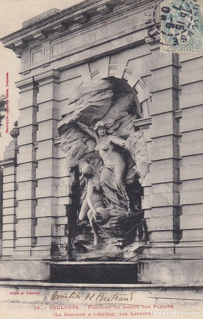 Postais: 35 Toulouse - Fontaine du Jardin del Plantes (La Garonne &agrave; l' Ari&egrave;ge Laporte) / Reverso sin dividir
