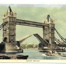 Postales: POSTAL COLOREADA TOWER BRIDGE DE LONDON. ESCRITA Y CIRCULADA (1952) ESCRITA PER MERCÈ AROLA