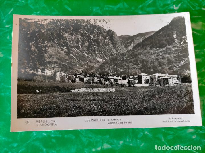 Cartes Postales: REP&Uacute;BLICA D'ANDORRA ESCALDES EIXAMPLE AGRANDISSEMENT FOTOGRAF&Iacute;A BLANCO NEGRO TARJETA POSTAL ANTIGUA