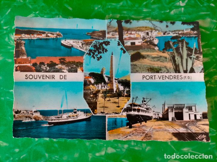 Cartoline: SOUVENIR DE PORT-VENDRES PYR&Eacute;N&Eacute;&Eacute;S ORIENTALES FOTOGRAF&Iacute;A COLOR TARJETA POSTAL ANTIGUA