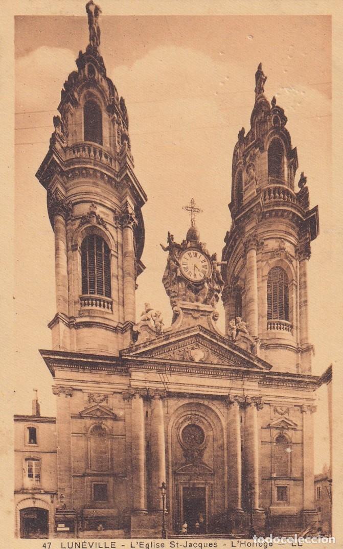 Postkarten: 47 Lun&eacute;ville - L' Eglise St-Jacques - L' Horloge / Ll.