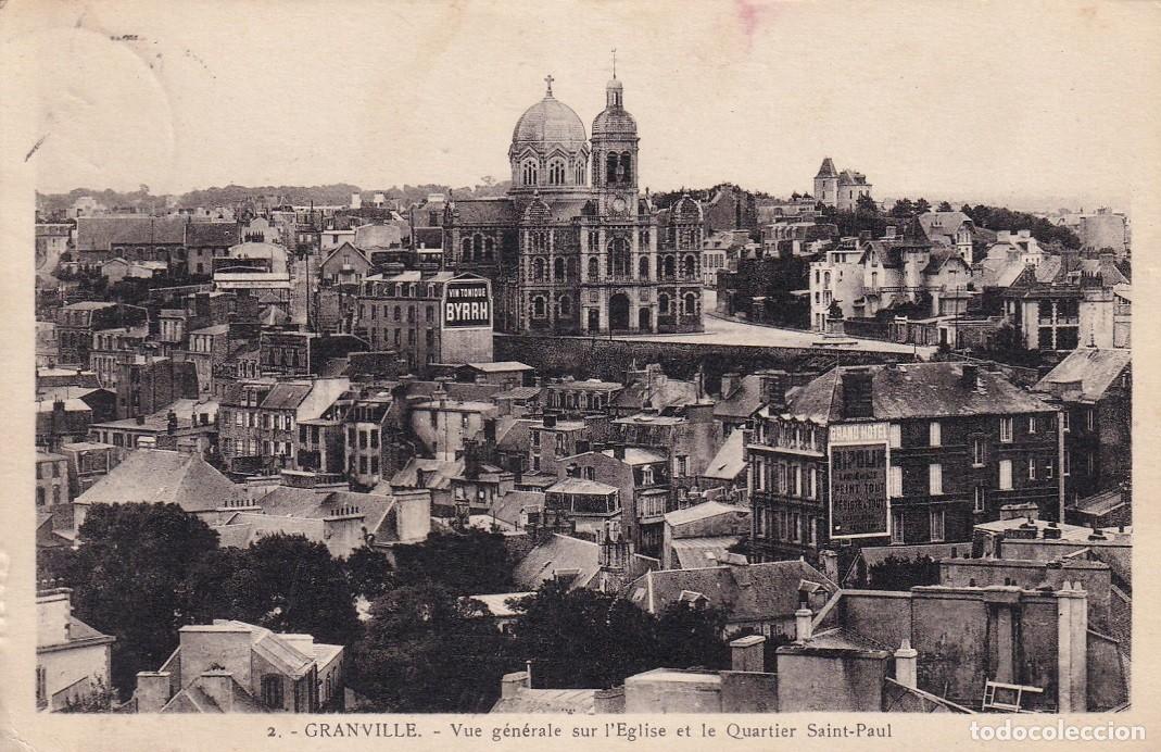 Postkarten: 2 Granville - Vue g&eacute;n&eacute;rale sur l' Eglise et le Quartier Saint-Paul