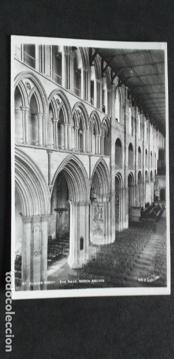 Postais: INGLATERRA-V51-SXXII-140X90mm.-ST.ALBANS ABBEY-THE NAVE,NORTH ARCADE
