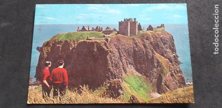 Postais: INGLATERRA-V51-SXXII-140X90mm.-DUNNOTTAR CASTLE,KINCARDINE,SCOTLAND-CIRCULADA