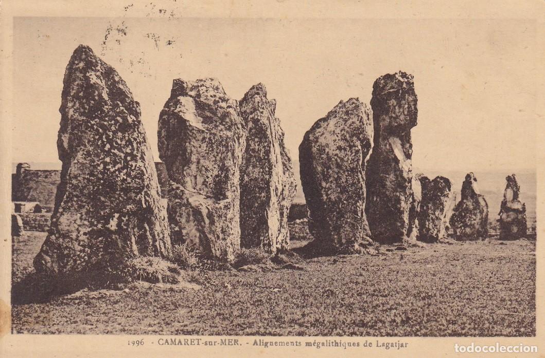 Postkarten: 1996 Camaret-sur-Mer - Alignements m&eacute;galithiques de Lagatjar / Circulada en 1929 - Muy escasa