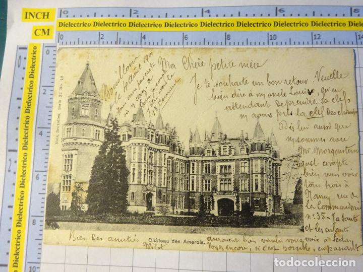 Cartoline: ANTIGUA POSTAL DE B&Eacute;LGICA. SIGLO XIX - 1905. CHATEAU DES AMEROIS. 822