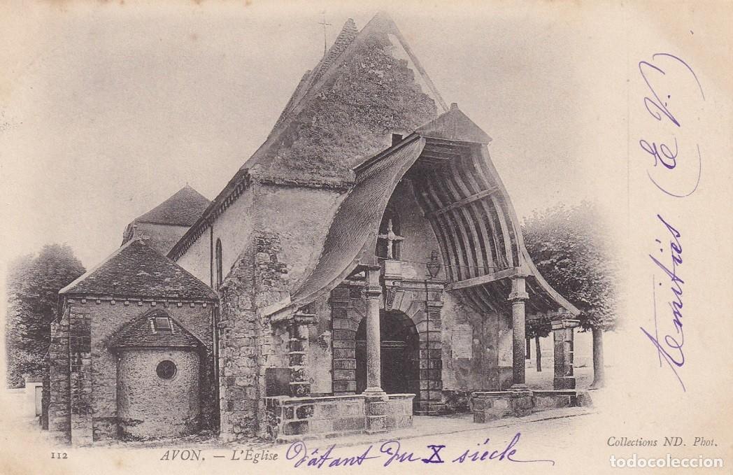 Postales: 112 Avon - L' &Eacute;glise / Dorso sin dividir