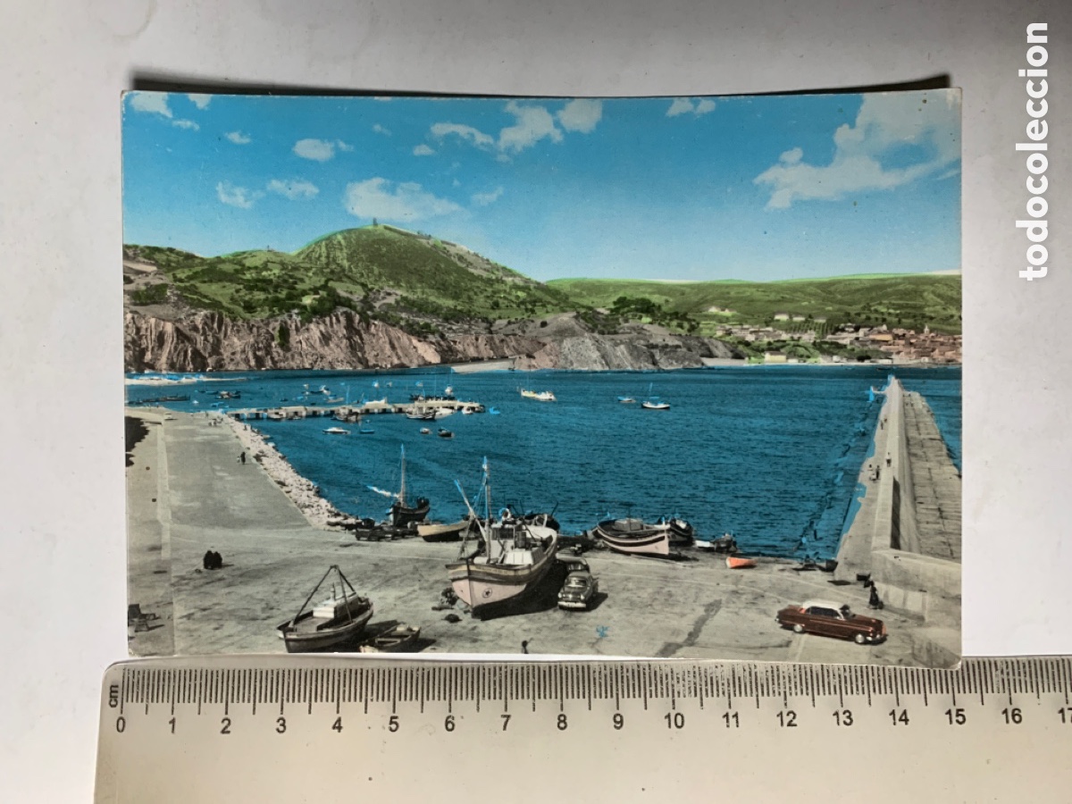 Postkarten: POSTAL. SESIMBRA. PORTUGAL. MOLHE DE ABRIGO E CASCAIS ACOSTAVEL. LOTY. FECHADA 29 DIC. 1962.