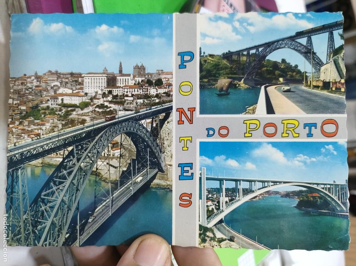 Postales: Postal PONTES DO PORTO Ponte D. Mar&iacute;a Ponte D.Luis Vista Parcial de la Ciudad 1969 escrita y sellada
